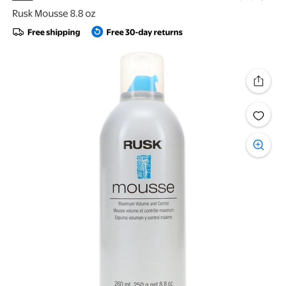 Rusk Maximum Volume Mousse - New 8.8 oz
